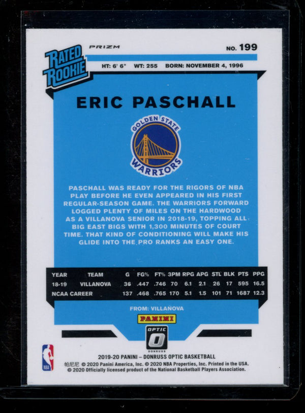 Eric Paschall 2019-20 Panini Optic Disco RC