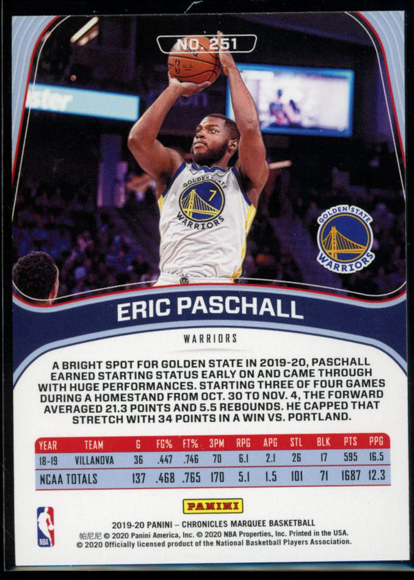 Eric Paschall 2019-20 Panini Chronicles Marquee RC