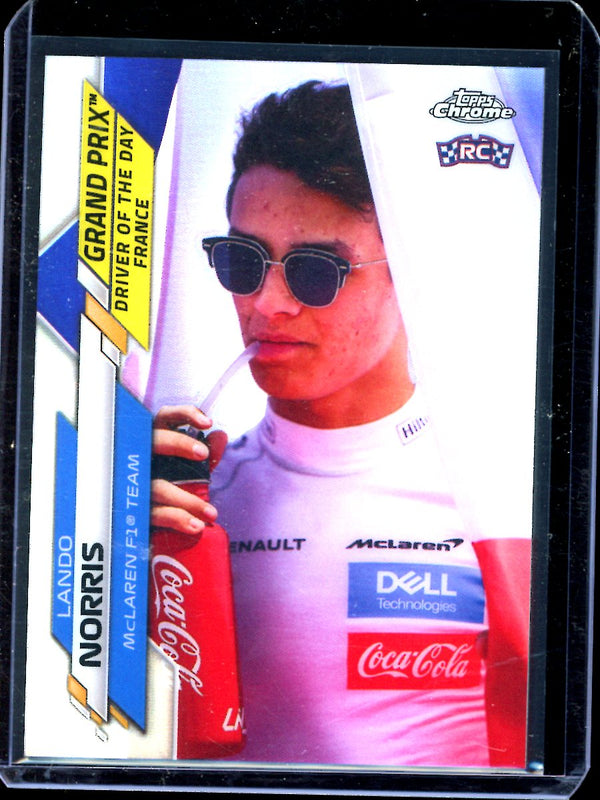 Lando Norris  2020 Topps F1 Chrome Driver of the day Refractor RC