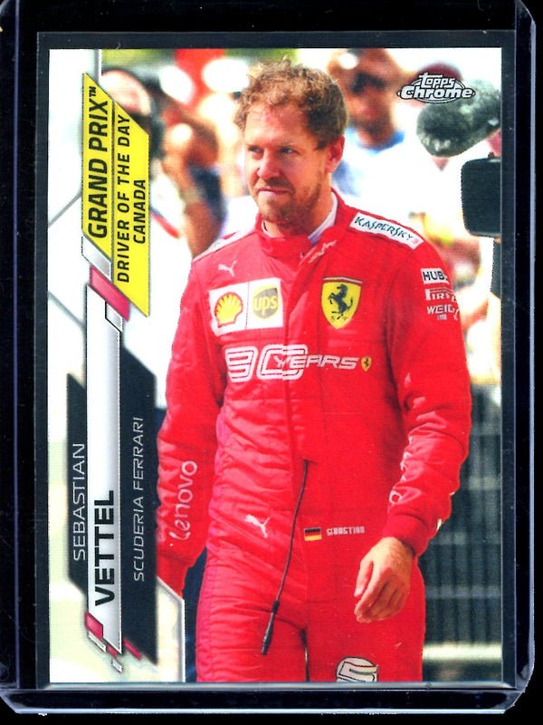 Sebastian Vettel 2020 Topps F1 Chrome Driver of the day Refractor