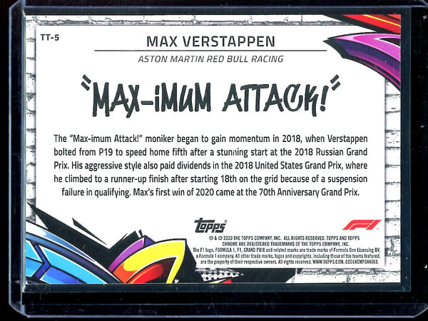 Max Verstappen 2020 Topps F1 Chrome Track Tags