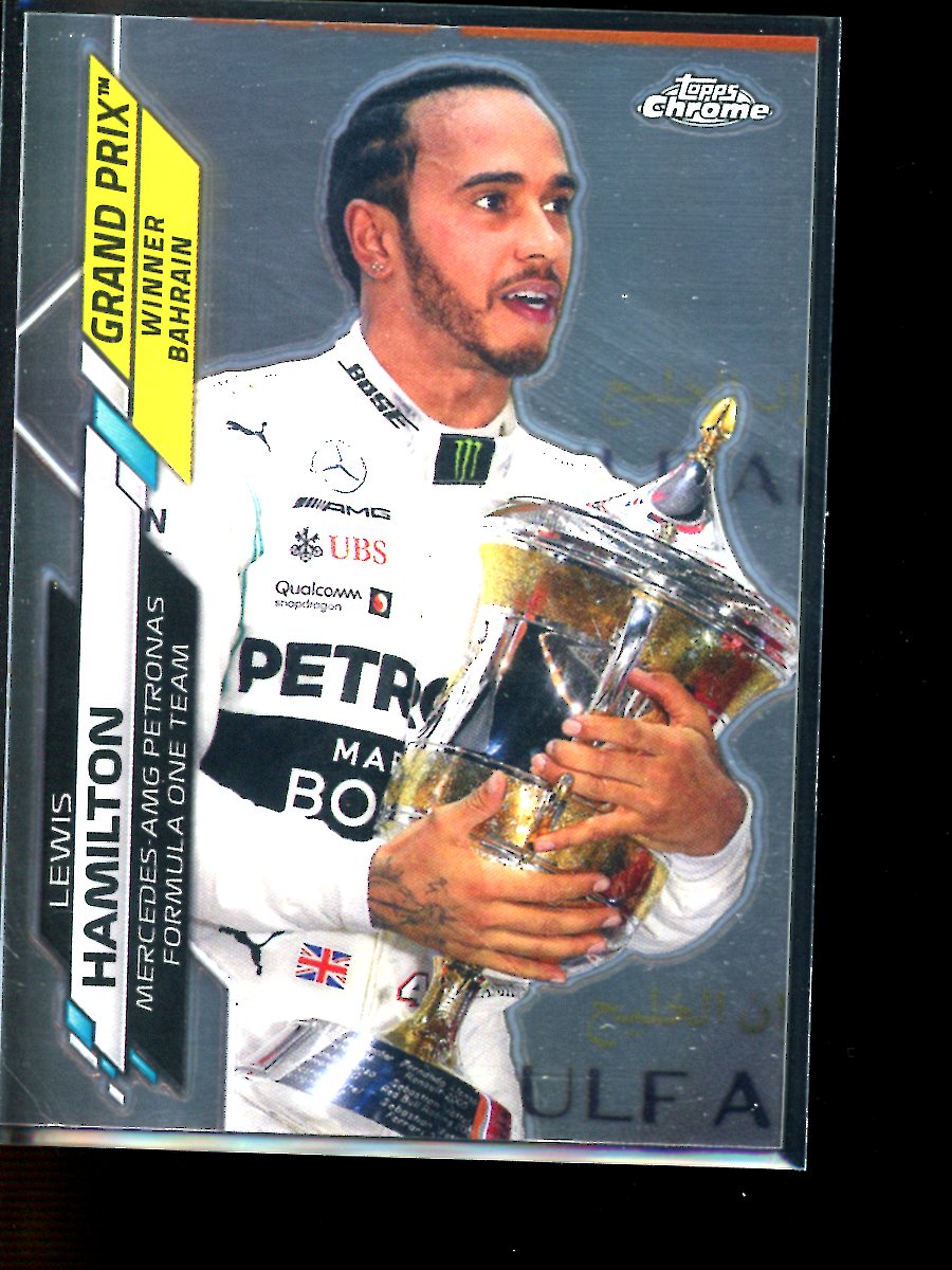 Lewis Hamilton 2020 Topps F1 Chrome Grand Prix Winner Bahrain