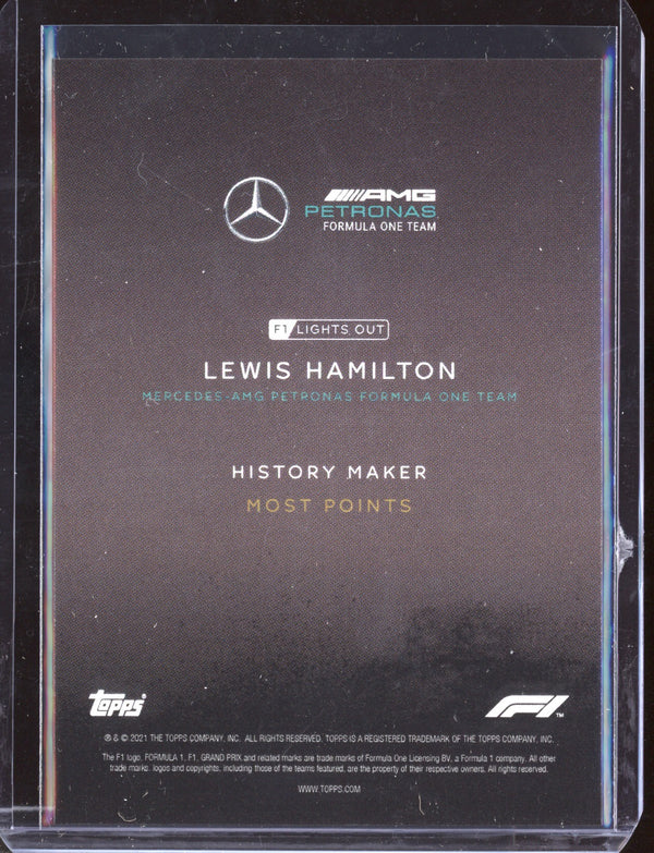 Lewis Hamilton 2021 Topps Lights Out History Maker