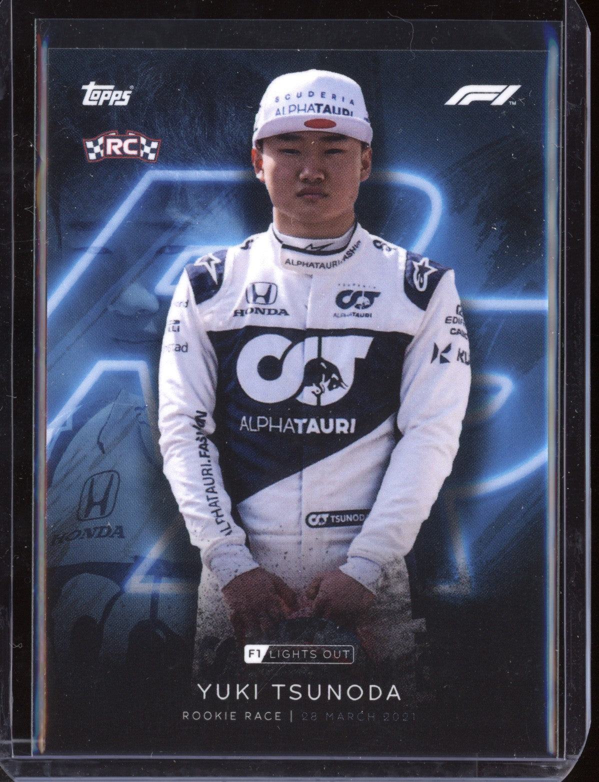 Yuki Tsunoda 2021 Topps Lights Out Rookie Race RC