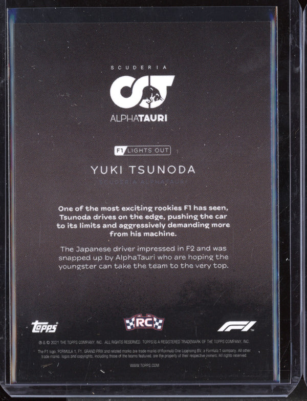 Yuki Tsunoda 2021 Topps Lights Out RC