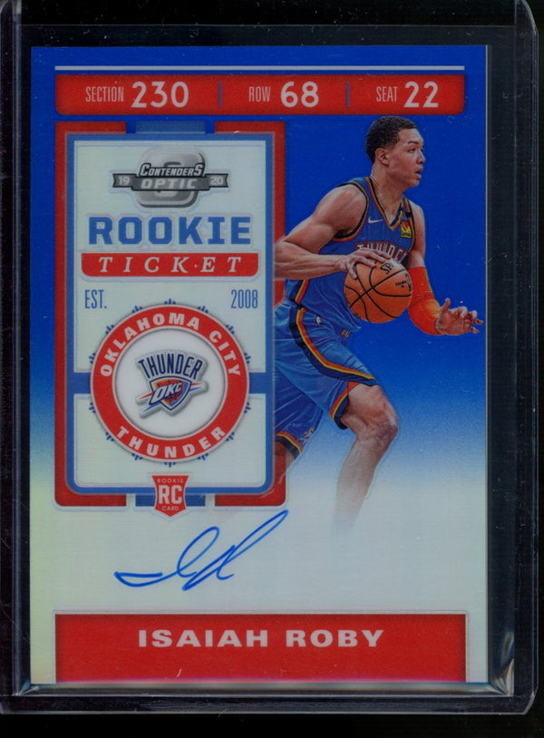 Isaiah Roby 2019-20 Panini Contenders Optic Blue Rookie Ticket Auto RC 79/99