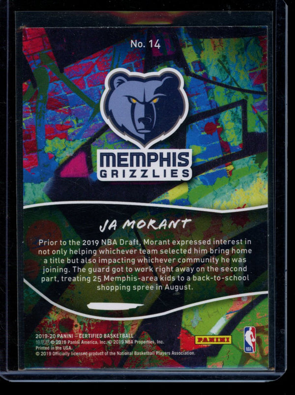 Ja Morant 2019-20 Panini Certified  Graffiti RC