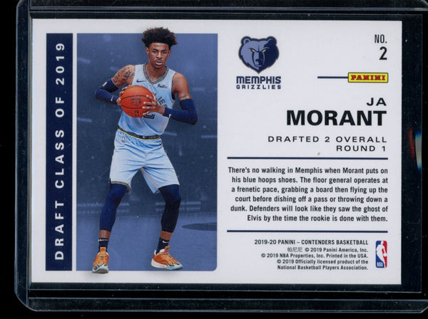 Ja Morant 2019-20 Panini Contenders RC