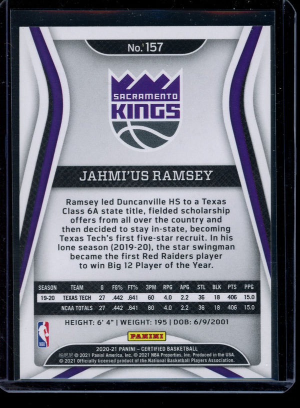 Jahmi'us Ramsey 2020-21 Panini Certified  RC