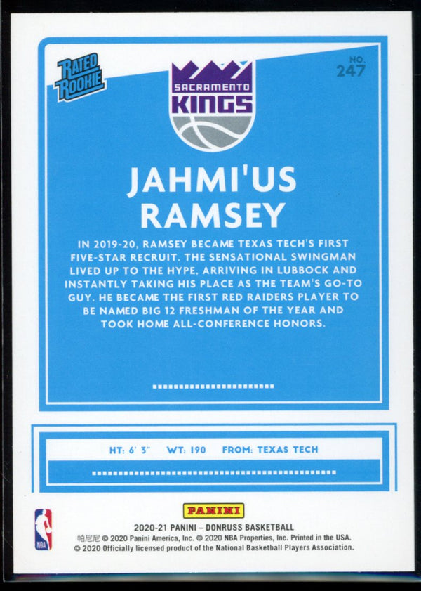 Jahmi'us Ramsey 2020-21 Panini Donruss Infinite RC