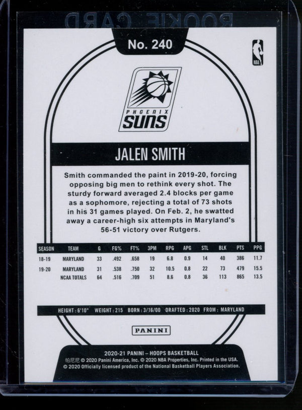 Jalen Smith  2020-21 Panini Hoops Purple RC