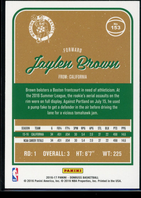 Jaylen Brown 2016-17 Panini Donruss RC