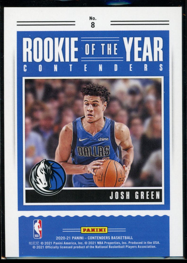 Josh Green 2020-21 Panini Contenders ROTY Contenders RC