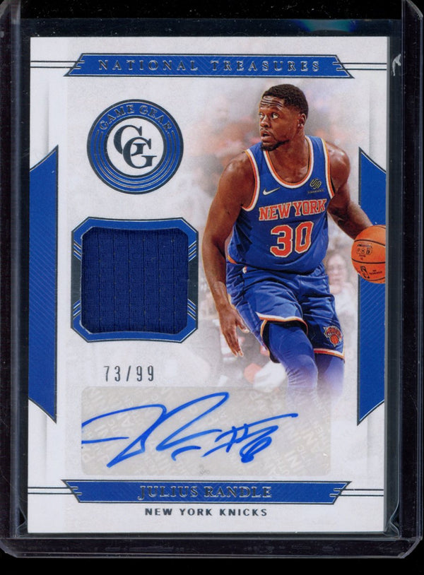 Julius Randle 2019-20 Panini National Treasures Game Gear Auto 73/99