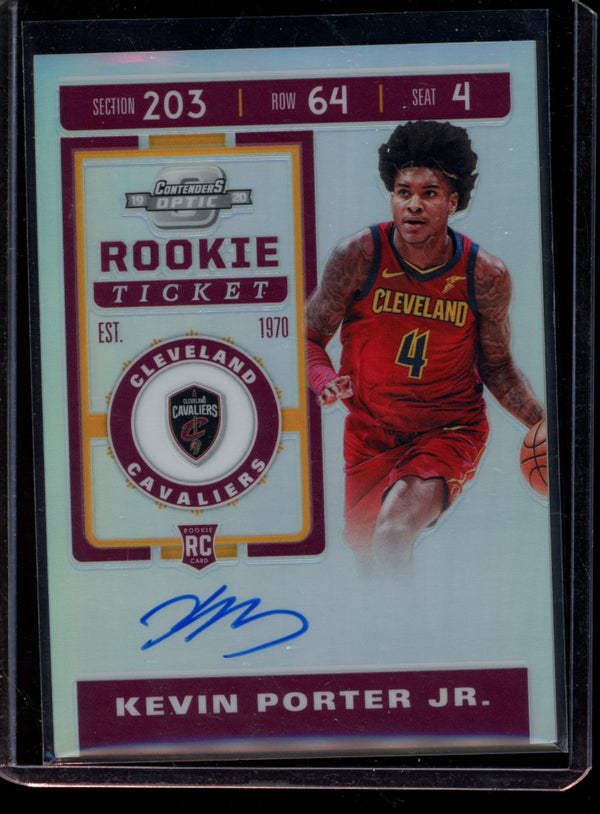 Kevin Porter Jr 2019-20 Panini Contenders Optic Silver Rookie Ticket Autos RC