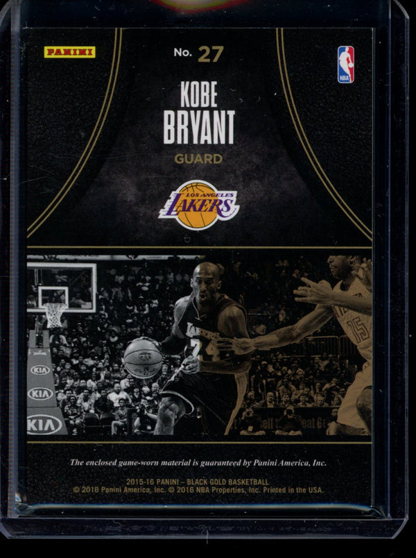 Kobe Bryant 2015-16 Panini Black Gold  Massive Materials 178/199