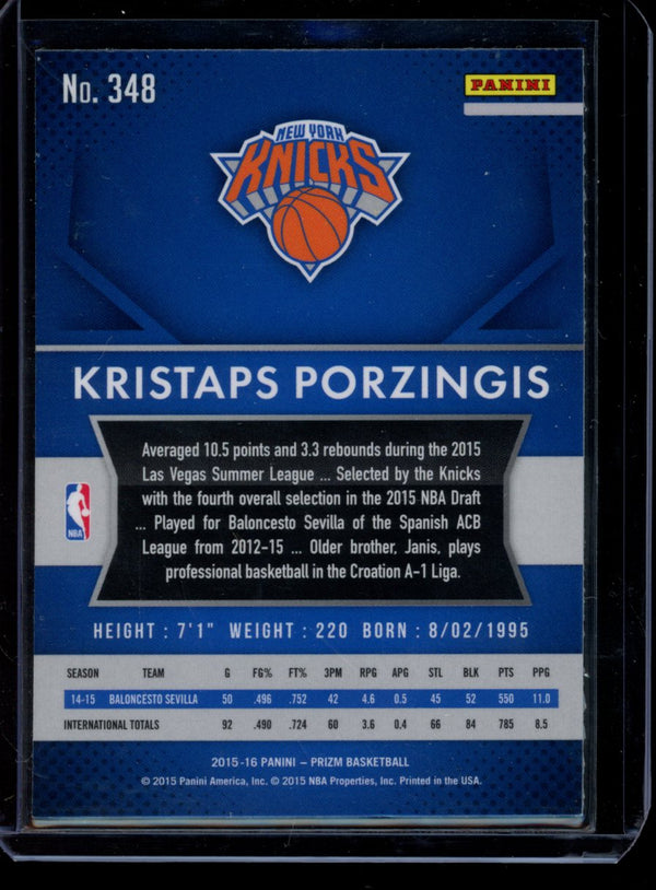 Kristaps Porzingis 2015-16 Panini Prizm RC