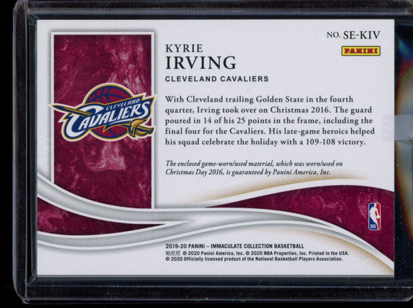 Kyrie Irving 2019-20 Panini Immaculate 2016 Christmas Day Patch 11/99