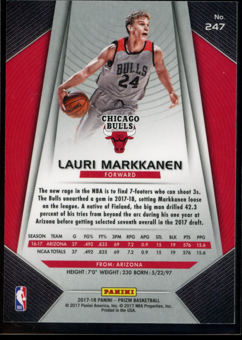 Lauri Markkanen 2017-18 Panini Prizm RC