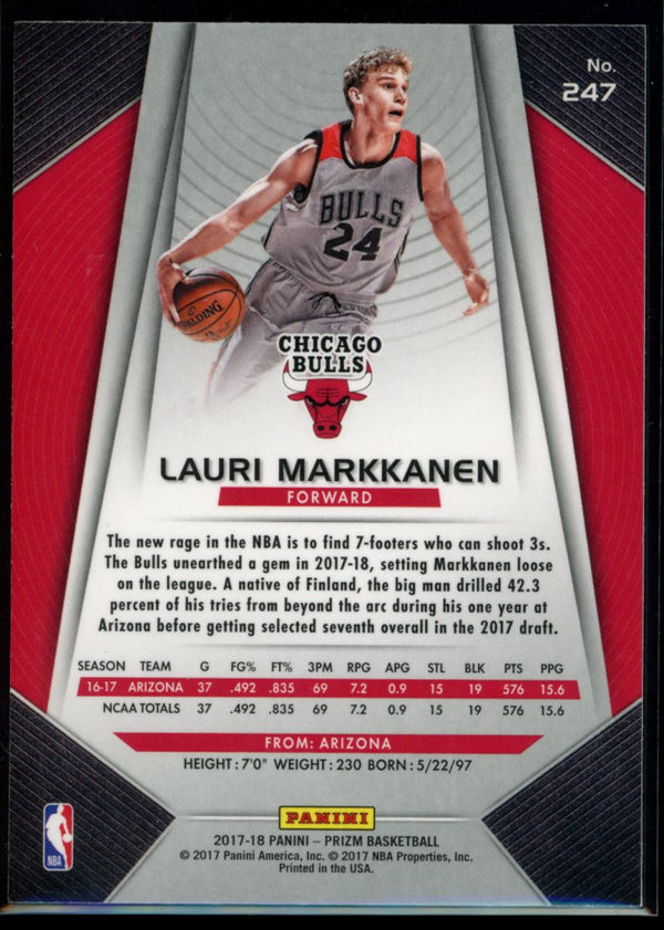 Lauri Markkanen 2017-18 Panini Prizm RC