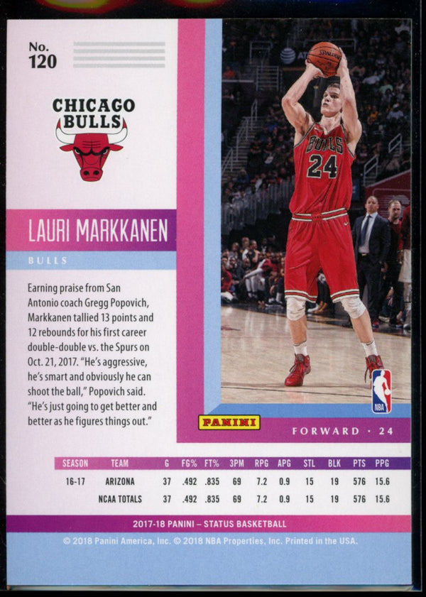 Lauri Markkanen 2017-18 Panini Status RC