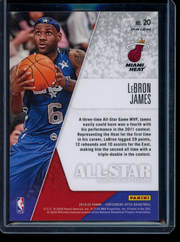 Lebron James  2019-20 Panini Contenders Optic Silver All Star Aspirations