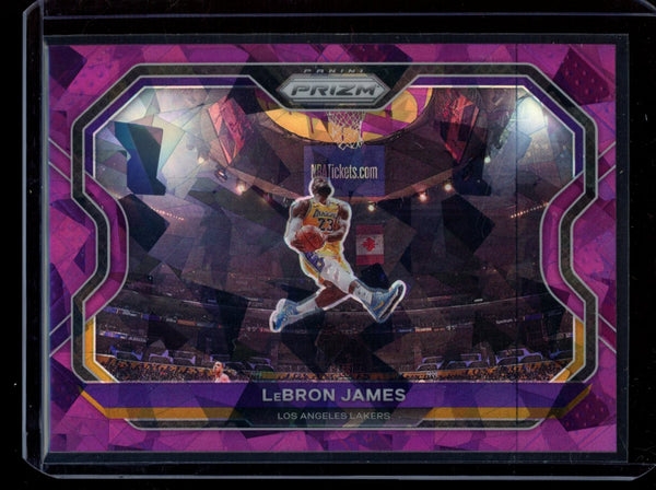 Lebron James  2020-21 Panini Prizm Purple Cracked Ice 034/175