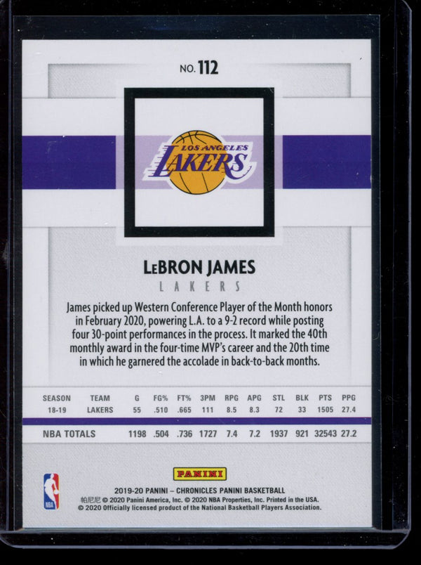 Lebron James  2019-20 Panini Chronicles