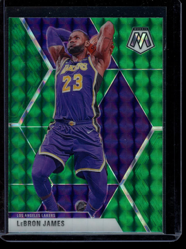 Lebron James  2019-20 Panini Mosaic Green Prizm