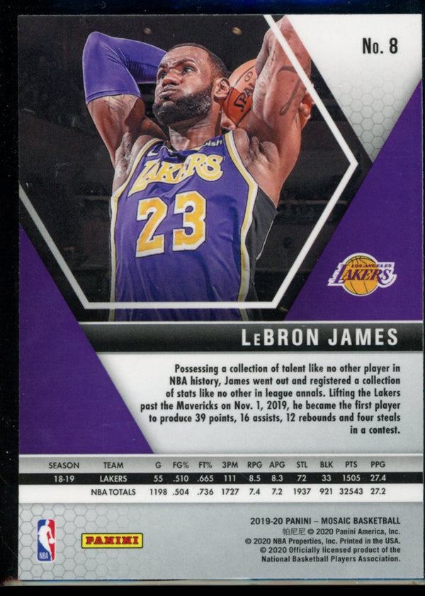 Lebron James  2019-20 Panini Mosaic