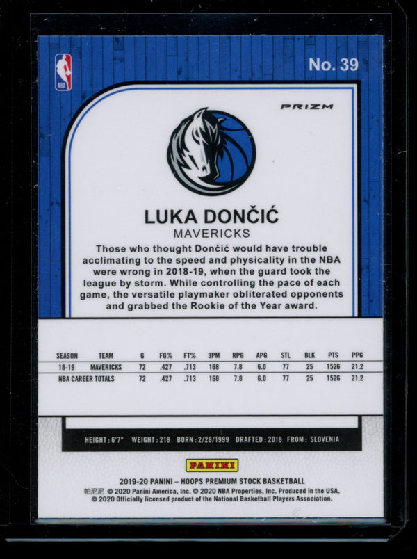 Luka Doncic 2019-20 Panini Hoops Premium Laser