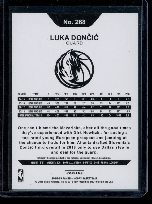 Luka Doncic 2018-19 Panini Hoops RC