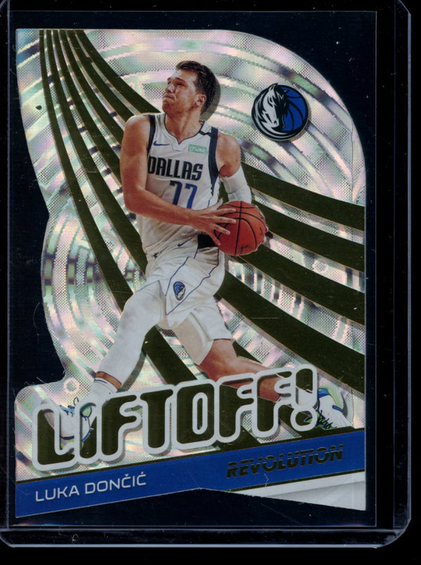 Luka Doncic 2020-21 Panini Revolution Fractal Liftoff Diecut