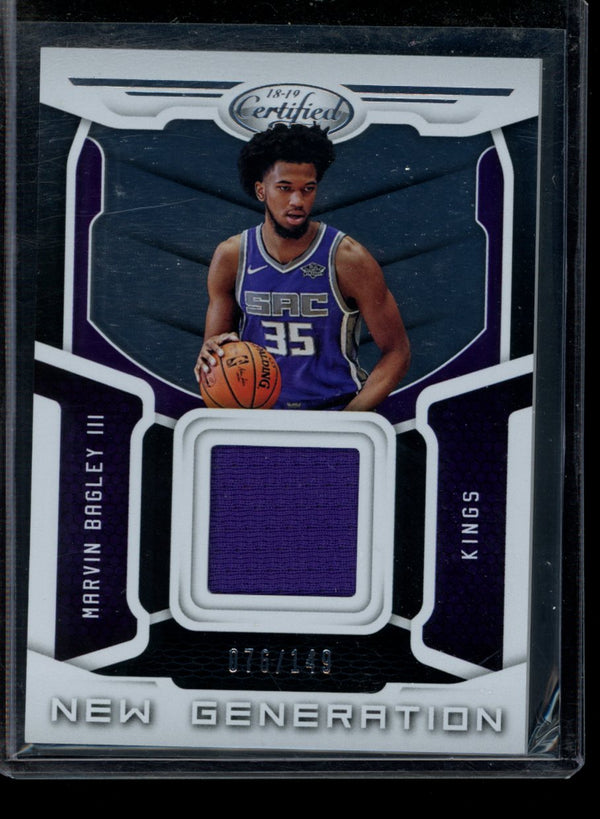 Marvin Bagley III 2018-19 Panini Certified  New Generation Patch RC 076/149