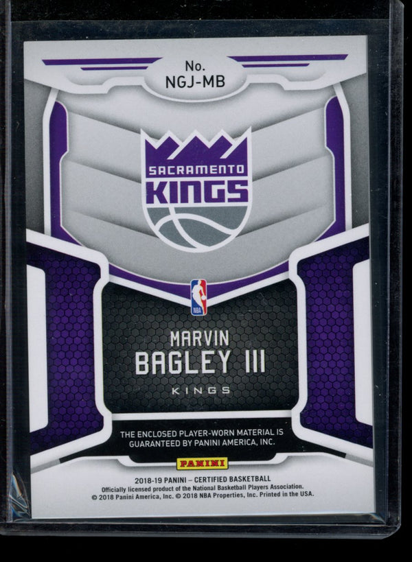 Marvin Bagley III 2018-19 Panini Certified  New Generation Patch RC 076/149