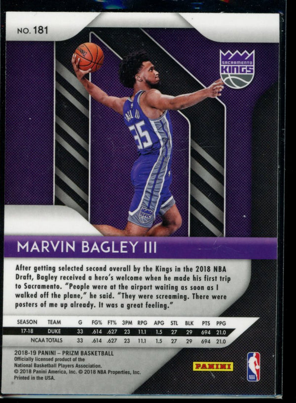 Marvin Bagley III 2018-19 Panini Prizm RC