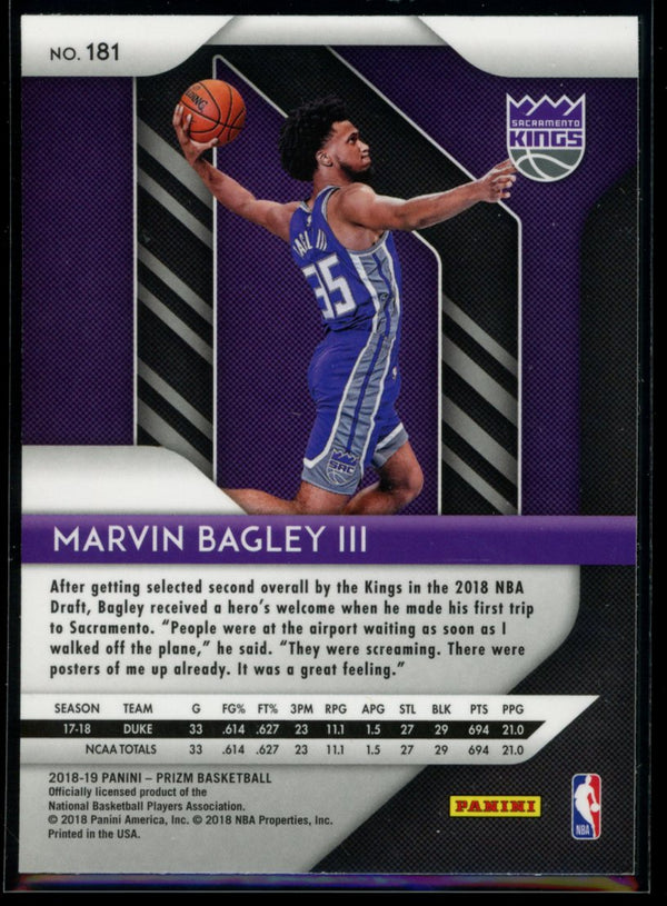 Marvin Bagley III 2018-19 Panini Prizm RC