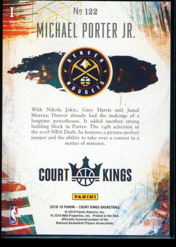 Michael Porter Jr 2018-19 Panini Court Kings Level 1 RC