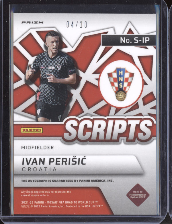 Ivan Perisic 2021-22 Panini Mosaic Road to World Cup S-IP Scripts Gold  04/10