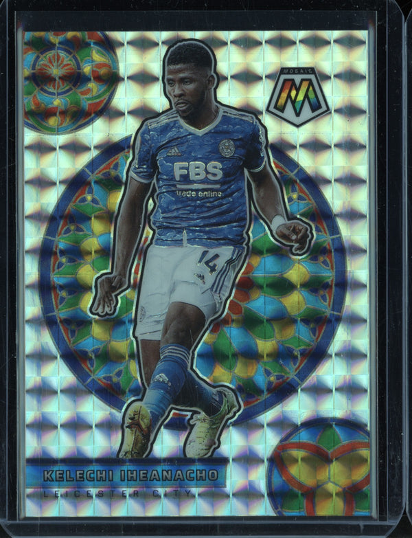 Kelechi Iheanacho 2021-22 Panini Mosaic PL Stained Glass