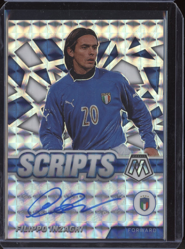 Filippo Inzaghi 2021-22 Panini Mosaic Road to World Cup S-FI Scripts