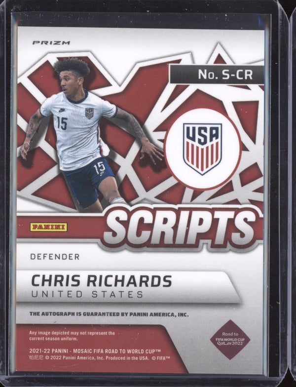 Chris Richards 2021-22 Panini Mosaic Road to World Cup S-CR Scripts