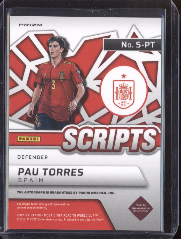 Pau Torres 2021-22 Panini Mosaic Road to World Cup S-PT Scripts