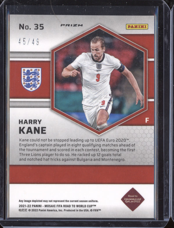 Harry Kane 2021-22 Panini Mosaic Road to World Cup 35 Purple 45/49