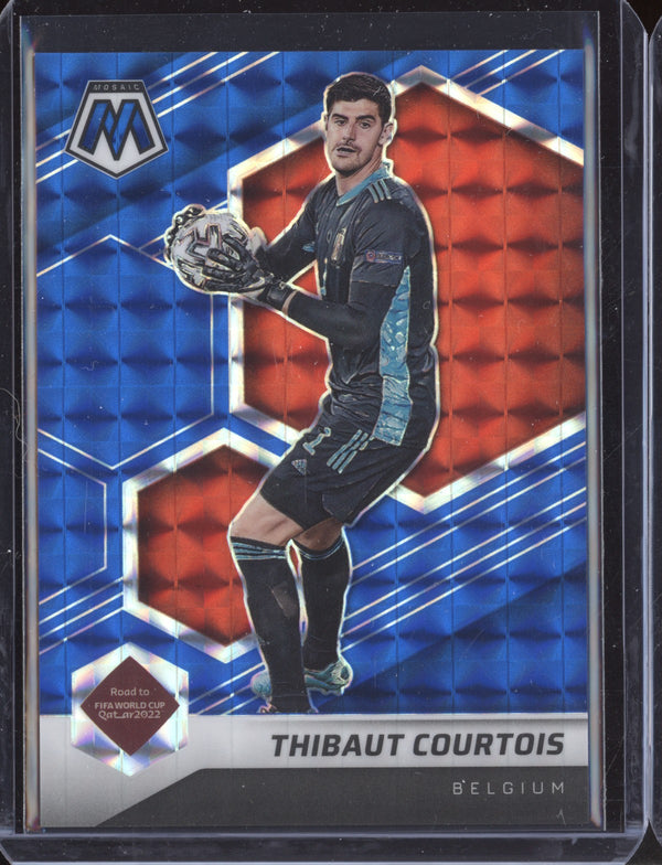 Thibaut Courtois 2021-22 Panini Mosaic Road to World Cup 188 Blue 83/99