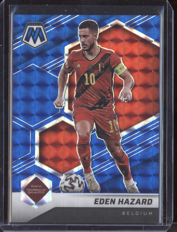 Eden Hazard 2021-22 Panini Mosaic Road to World Cup 190 Blue 83/99