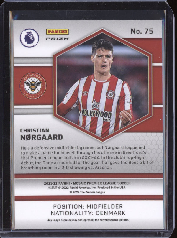 Christian Norgaard 2021-22 Panini Mosaic PL Silver RC