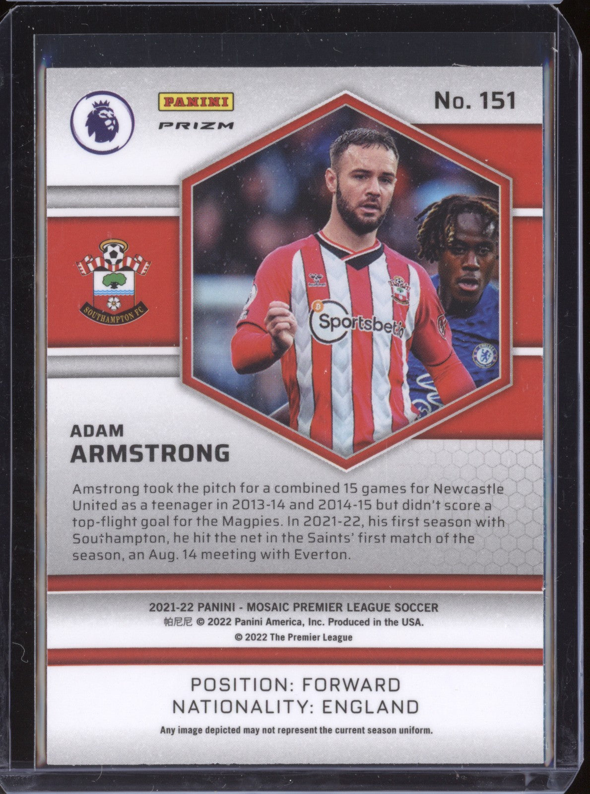 Adam Armstrong 2021-22 Panini Mosaic PL Red Mosaic RC