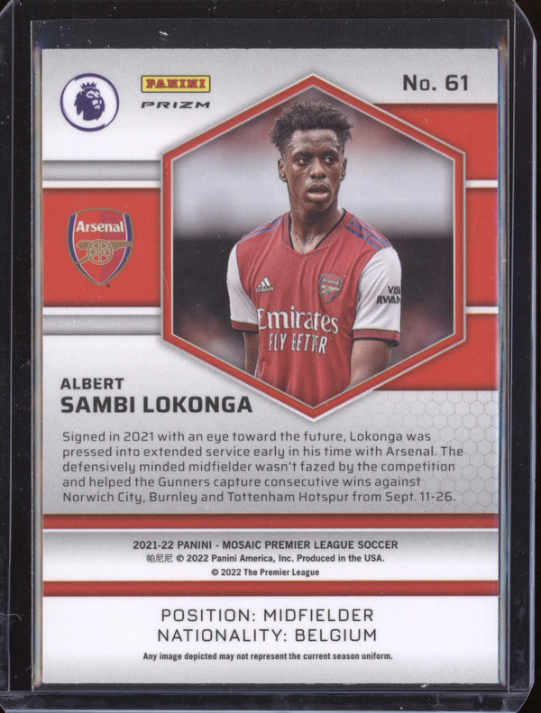 Albert Sambi Lokonga 2021-22 Panini Mosaic PL Red Mosaic RC