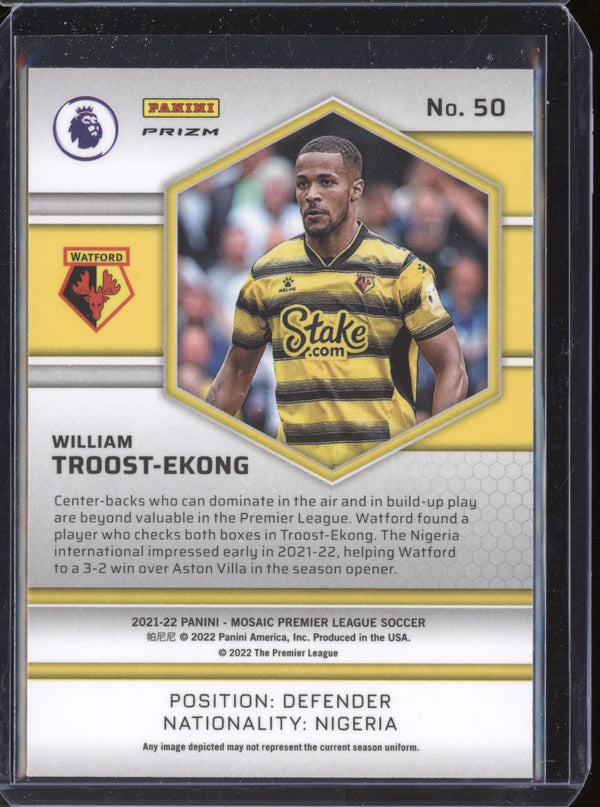 William Troost-Ekong 2021-22 Panini Mosaic PL Red Mosaic RC